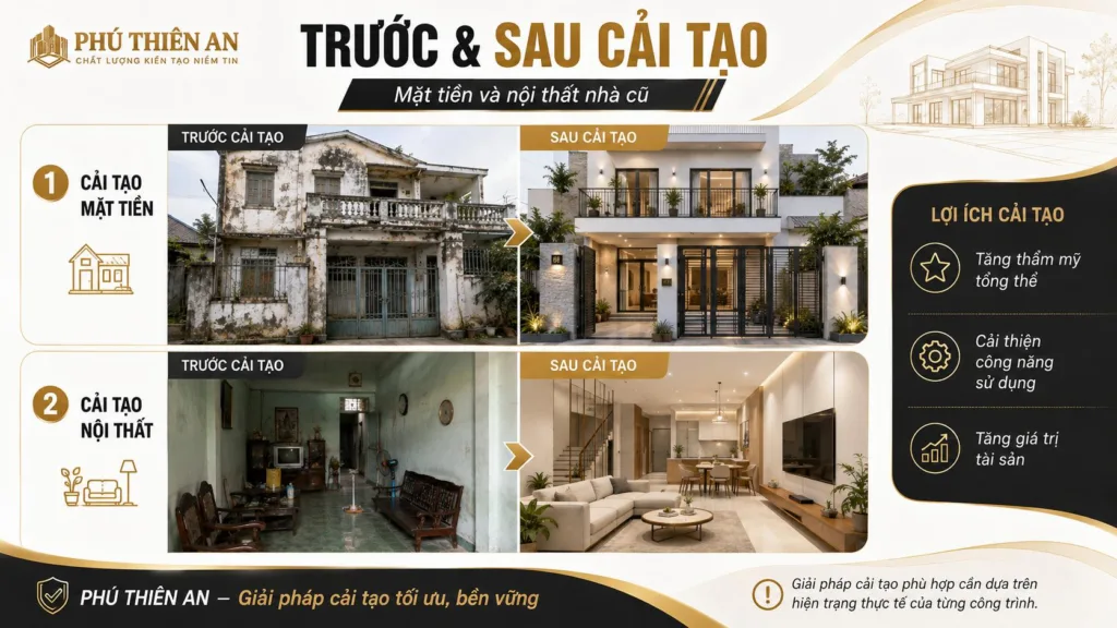 Chi phí cải tạo, sửa chữa nhà cũ tại Phú Yên